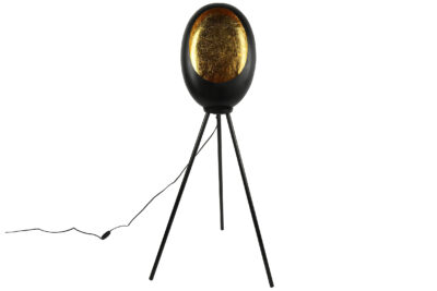 Vloerlamp Eggy Large Zwart/Goud