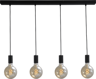 Hanglamp Tessi 4 Lichts Zwart