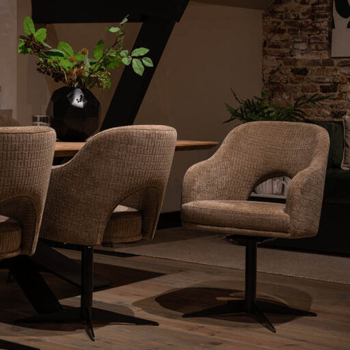 UrbanSofa-Evan-Eetkamerfauteuil-Draaipoot-Soho-Taupe-Vierkant