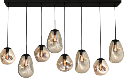 Hanglamp Lava 8 Lichts Gold