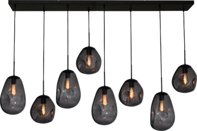 Hanglamp Lava 8 Lichts Smoke
