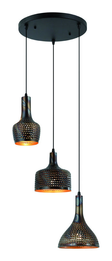 Plafondlamp Fuoco 3-l
