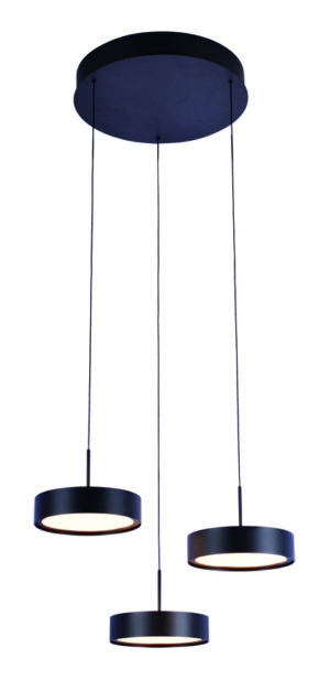 PL 3433 Z Plafondlamp Alieno 3l Zwart