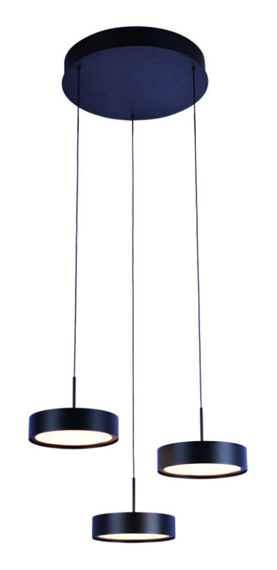 Plafondlamp Alieno 3l Zwart