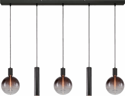 Hanglamp Tence Zwart 5 Lichts