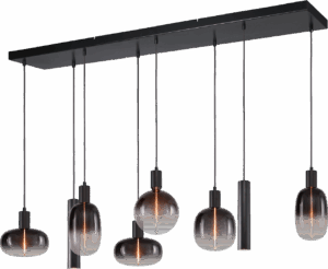 Hanglamp Tence Zwart 8 Lichts Zigzag 130 cm