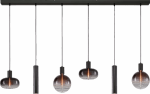 Hanglamp Tence Zwart 6 Lichts