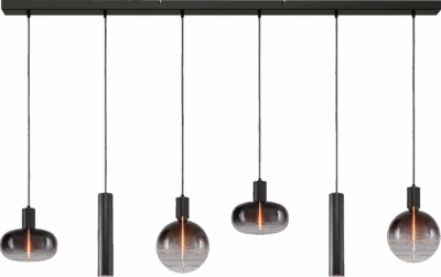 Hanglamp Tence Zwart 6 Lichts