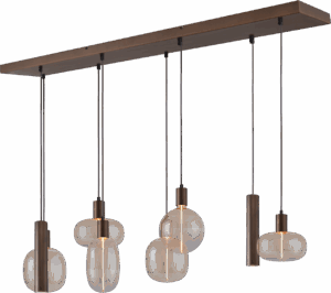 Hanglamp Tence Cacao 8 Lichts Zigzag