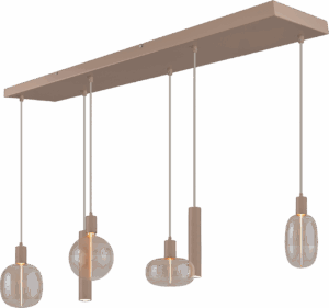 Hanglamp Tence Beige Terra 6 Lichts Zigzag