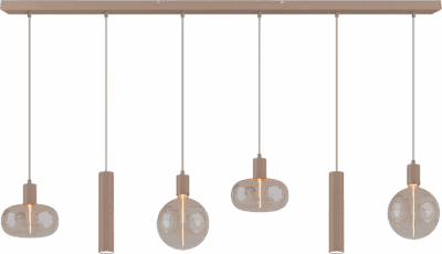 2211-36-36-160-6-RT2 Hanglamp Tence Beige Terra 6 Lichts