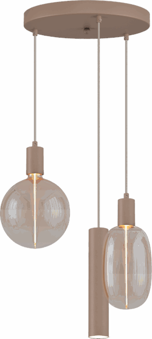 Hanglamp Tence Beige Terra 3 Lichts Rond