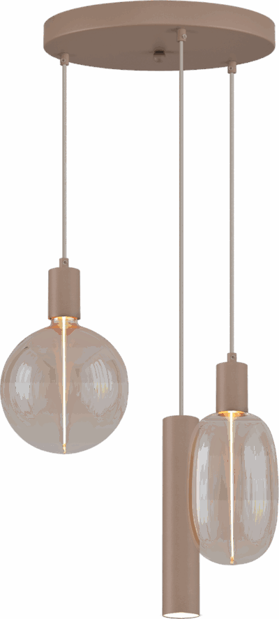 2212-36-36-35-3-RT1 Hanglamp Tence Beige Terra 3 Lichts Rond