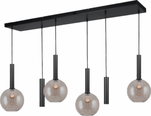 Hanglamp Bella 6-Lichts Gold Fumée