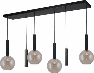 Hanglamp Bella 6-Lichts Gold Fumée