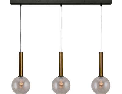 Hanglamp Bella 3-Lichts Gold Fumée