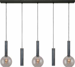 Hanglamp Bella 5-Lichts Gold Fumée