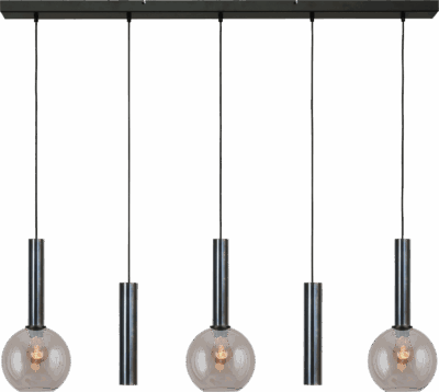 Hanglamp Bella 5-Lichts Gold Fumée