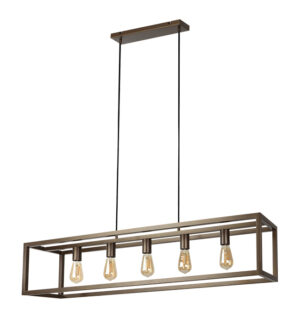 Hanglamp Esteso 5 Lichts Brons