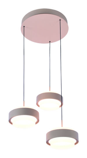 H 3533 C Hanglamp Puleggia 3-lichts rond Creme