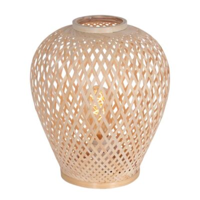 3130BE Tafellamp Maze Bamboe Lichtbruin