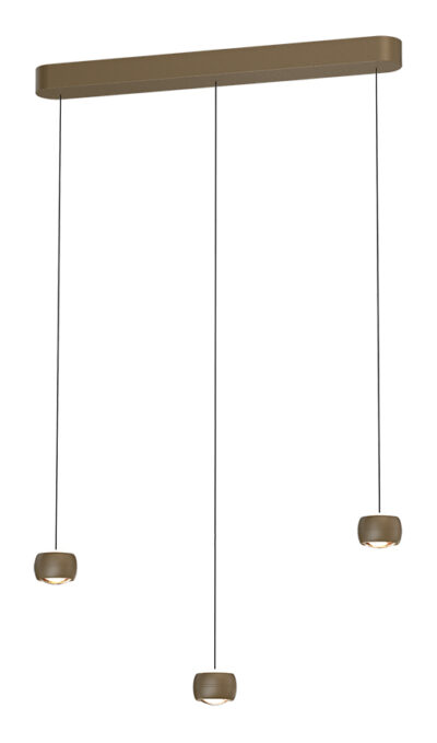 Hanglamp Cosmo Brons-Goud 3-l Recht
