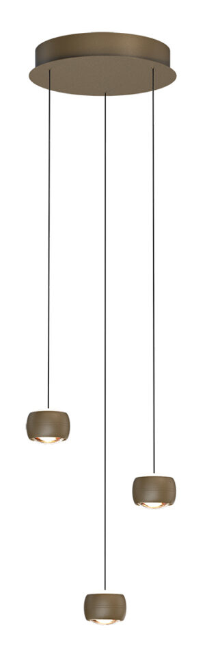 Hanglamp Cosmo Brons-Goud 3-l Rond