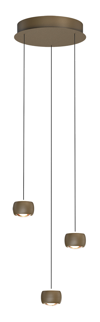 Hanglamp Cosmo Brons-Goud 3-l Rond