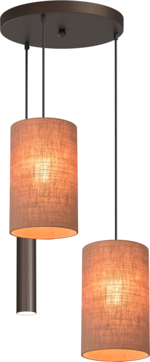Hanglamp Lisbourgh 3-Lichts Rond Cacao