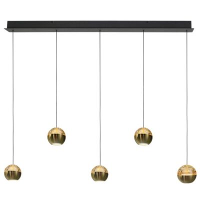 4586ME Hanglamp Belluno Messing 5 Lichts