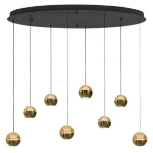 Hanglamp Belluno Messing 8 Lichts Ovaal