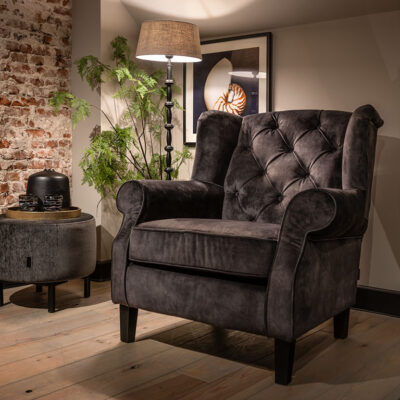 UrbanSofa-Chelsey-Fauteuil-Vienna-Antracite-en-Paris-Hocker-2 Fauteuil Chelsey